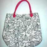 White/black twisted tulips purse White/black twisted tulips purse, SOLD