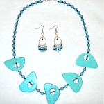 turquoise & howlite shapes w/black Swarovski crystal turquoise & howlite shapes w/black Swarovski crystal