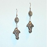 hilltribe silver fish, crystal, moonstone hilltribe silver fish, crystal, moonstone, $22