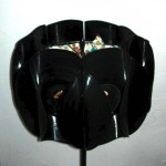 Lamp shade made from 8 albums, shown here on a floor lamp Lamp shade made from 8 albums, shown here on a floor lamp, SOLD