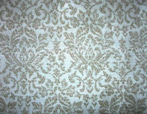 tan on white Victorian pattern