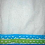 white w/blue & green embroidered trim/fringe white w/blue & green embroidered trim/fringe