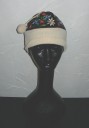 Embroidered velveteen hat with tassel
