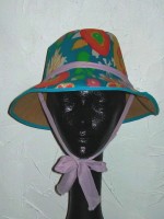 Floral gardening hat