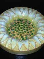 Sunflower ashtray by Alfaraz Pottery, made in Spain