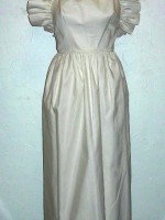 Jill Richards white taffeta dress with ruffle halter