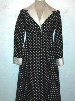 Dominic Rompollo black & white polkadot dress