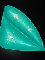 Turquoise ceramic ashtray
