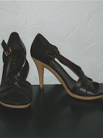Ralph Lauren brown leather sandals, size 7.5 US
