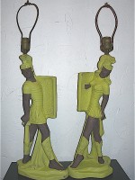 Pair of Reglor of California 1951 gladiator lamps
