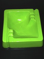 Lime green Haeger ashtray