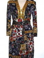 Elinor Simmons for Malcolm Starr wild print dress & matching coat