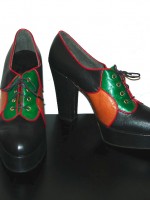 Vintage Giusti leather platform heels, size 9 US