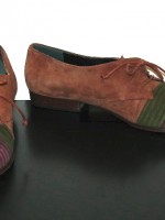 Vintage Saks 5th Avenue striped suede ladies’ Oxfords, size 8.5 US