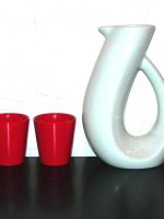 Vin Eau carafe & two cups, designed by Scott Henderson for Mint Inc.
