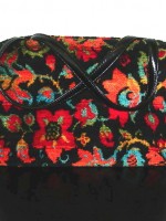 Vintage cut chenille carpet purse