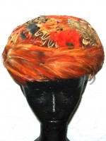 Vintage feather crown hat