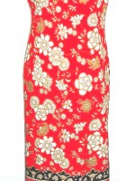 Jerry Marsch for Mardi Gras floral cheongsam
