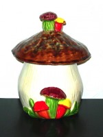 Vintage mushroom cookie jar