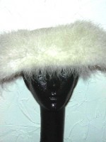 Vintage Evelyn Varon Exclusive white marabou feather hat