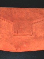 Vintage Stuart Weitzman brown suede over-size clutch
