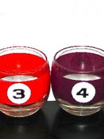 Vintage Cera billiards drinking glasses, set of 6