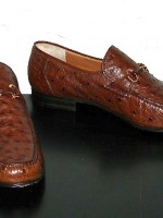 Star Artioli ostrich loafers, size 11.5 US