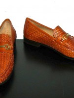 Bruno Magli basketweave leather slip-on loafers, new in box, size 11.5 US