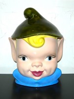 Ceramic elf cookie jar