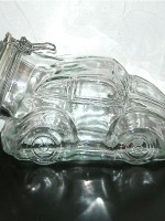 Glass Volkswagen Beetle canister