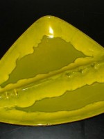 Green ceramic ashtray