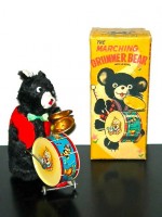 Vintage Alps wind-up Marching Drummer Bear w/original box
