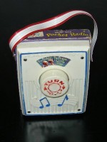 1966 Fisher Price Humpty Dumpty Music Box Pocket Radio, plays ‘Twinkle Twinkle Little Star’