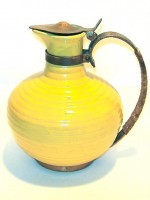 Vintage Bauer Los Angeles ceramic & copper pitcher