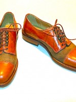 Vintage Joan & David two-tone brown Oxfords, size 36 / 6 US