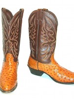 Larry Mahan ostrich leather cowboy boots, men’s size 12 US