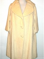 Lilli Ann cream mohair swing coat