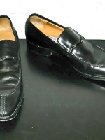 Vintage Mercanti Fiorentini men’s black leather loafers, size 13 US