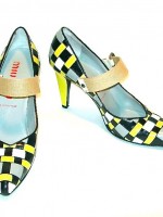 Miu Miu basketweave Mary Jane heels, size 38.5 / 8 US