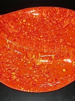Vintage red speckled ashtray