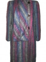 Pauline Trigère A TRIGÈRE COAT striped mohair coat