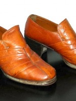 Vintage camel brown leather loafers, size 11 US