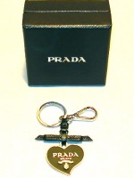 Prada heart keychain, new with original box