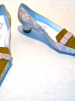 Emilio Pucci pastel print kitten heel loafers, size 40.5 / 9.5 US