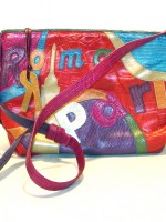 Sharif color block leather purse Roma/Paris/NYC