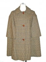 Vintage Country Place brown tweed cape