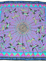 Louis Féraud Paris silk scarf, carousel motif