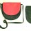 BREE Vario black & red leather purse w/interchangeable zip-off flap BREE Vario black & red leather purse w/interchangeable zip-off flap