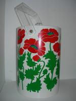 Red poppy ice bucket