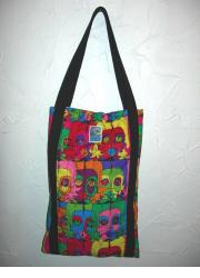 Crazy faces shoulder bag by Pilar Garza